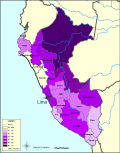 Sample findings: The average number of calls minutes per satellite phone differs among areas throughout Peru and influenced by the physical characteristics of the area. People in hot and humid tropical areas on the north and north-east talk much more.